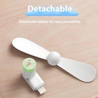 Mini ventilateur de téléphone portable créatif, petit ventilateur de charge portable trois en un Android et Apple Type-c, peut imprimer le logo