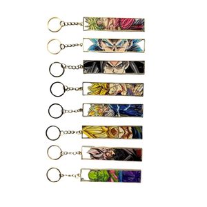 Porte-clés en acier inoxydable creux à faible MOQ, populaires, thème Anime, Manga, Mecha, forme rectangulaire, plaques porte-clés tendance, cadeaux - Product Image 2