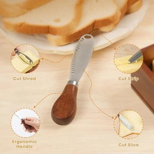 Mantequillera de madera con tapa abatible, forma rectangular, para almacenamiento en la cocina - Product Image 1