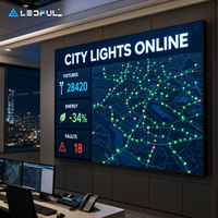 Grand réseau d'éclairage LED P1.86 pour le contrôle de l'éclairage urbain avec fonctionnement stable 24h/24, installation fixe