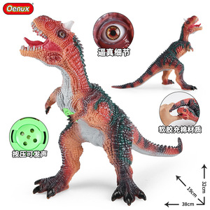 Yxs simulado carnívoro Toro dragón Jurásico gran algodón de goma suave dinosaurio Tyrannosaurus Rex juguete animal modelo puestos noche - Product Image 5