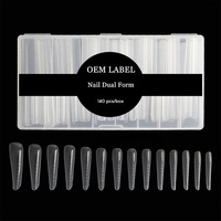BQAN double forme d'ongle couverture complète cercueil ongles moules en plastique ongles forme Extension doigt pointu doux Uv Gel manucure