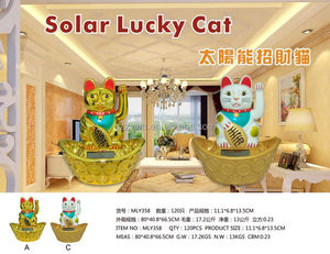 Figurine de chat porte-bonheur <span class=keywords><strong>Maneki</strong></span> <span class=keywords><strong>Neko</strong></span> à énergie <span class=keywords><strong>solaire</strong></span>, qui bouge automatiquement, pour la décoration de la maison ou du magasin - Product Image 6