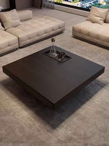 Set di Tavolini da Caffè e da Tè Moderni di Lusso per Soggiorno, <span class=keywords><strong>Design</strong></span> Quadrato con Piano in <span class=keywords><strong>Legno</strong></span> Massello, Durevoli - Product Image 5