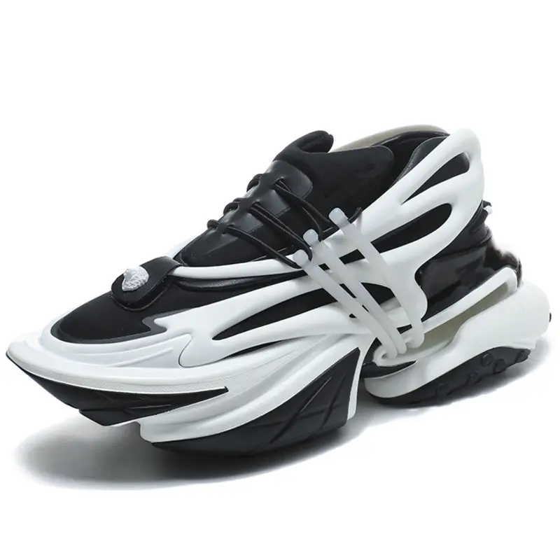 Dropshipping कस्टम लोगो के लिए नवीनतम डिजाइन फैशनेबल चलने के जूते Mens खेल काले स्नीकर्स पुरुषों