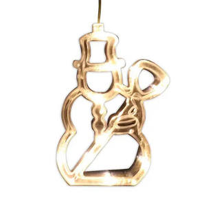 Lampada a batteria con ventosa, luce bianca calda, a forma di pupazzo di neve, ideale per decorazioni natalizie e ambienti. - Product Image 1