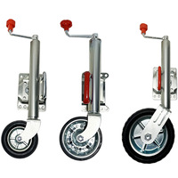 Roue de guidage en caoutchouc à manivelle pour vérin de levage de type australien, pour vérin de caravane et de camping-car, robuste, fournie directement par l'usine