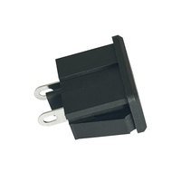 AC-Stecker LZ-F-M4A Schwarz 2pin Top-Qualität-Buchse