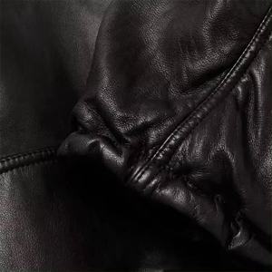 Sudadera con Capucha Personalizada de Estilo Urbano, Hombros Caídos, Sin Cordones, Estilo Holgado, Chaqueta de Cuero PU, Sudadera con Capucha para Hombre - Product Image 6