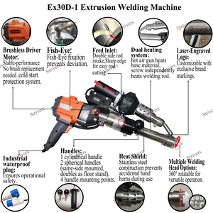 Soldadora de geomembranas de PP con motor sin escobillas, máquina de soldadura por extrusión de plástico tipo antorcha, reparación de esquinas - Product Image 3