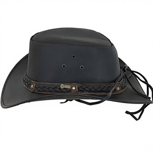 Classic <b>Western</b> Cowboy <b>Hat</b> with Braided Leather Band - Product Image 1