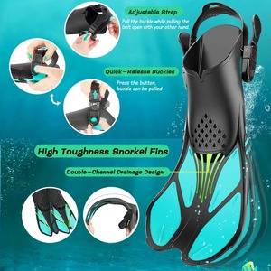<span class=keywords><strong>Aletas</strong></span> de Natación de Ajuste Cómodo, <span class=keywords><strong>Aletas</strong></span> de Snorkel con Talón Ajustable para Principiantes y Deportes Acuáticos - Product Image 5