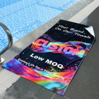 Absorbent Cotton Towel for Beach and Bathroom Use Extra Large Custom Name Print 100%Cotton Beach Towel Custom Print