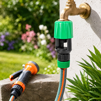 Adaptateur universel en plastique pour tuyau de mélangeur de cuisine domestique à usage agricole, diamètre 1/2'', haute pression, orange