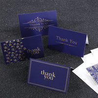 9 disegni un Set con stampa personalizzata lamina d'oro piegata cartoline di ringraziamento con buste per il Festival di promozione aziendale