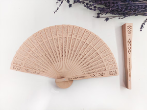 พัดไม้จันทร์แบบชนบทตามสั่งสไตล์จีนสำหรับใช้ในร่มสำหรับงานแต่งงานเจ้าสาวในฤดูร้อนงานแต่งงานงานแต่งงานริมชายหาดของตกแต่งบ้าน - Product Image 5