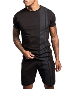 เสื้อยืดและชุดสั้นพิมพ์ลายทาง,ชุดคู่สำหรับฤดูร้อนสินค้าออกใหม่ - Product Image 2