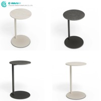 Meubles de jardin minimalistes en aluminium, petite table basse ronde pour jardin, patio, cour, villa
