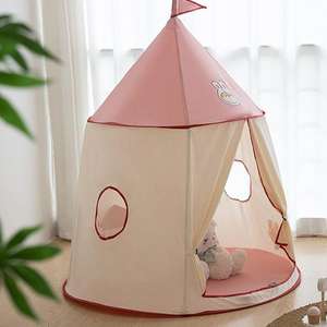 <span class=keywords><strong>Tente</strong></span> de château de princesse pour enfants, <span class=keywords><strong>tente</strong></span> intérieure carrée pour garçons et filles, <span class=keywords><strong>petite</strong></span> maison, maison de poupée en polyester - Product Image 6