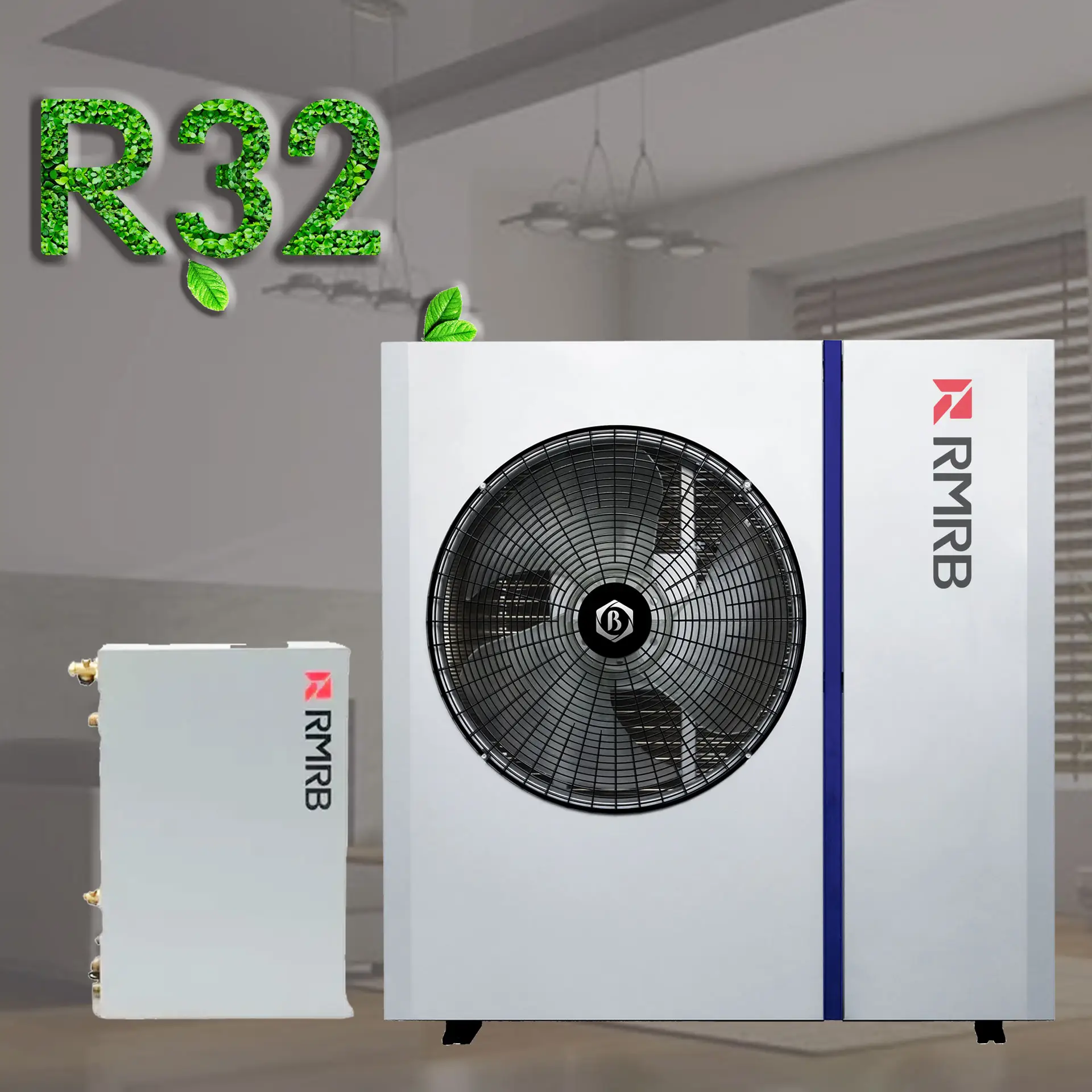 Rmrb 10kw 12kw 15kw Dc Inverter R32 R410a Verwarming 3kw Elektrische Verwarming Lucht Bron Split Warmtepomp Boilers Split Unit
