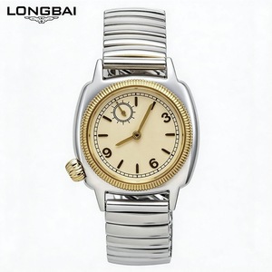 Bracelet rétro en acier à ressort, montre de luxe exclusive et non conventionnelle de petite taille pour hommes et femmes, avec mouvement à quartz antique. - Product Image 3