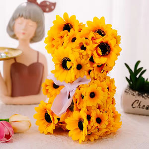 Nouvelle décoration de peluche ours tournesol, décoration de jardin de lutin tournesol d'été, décoration de Thanksgiving - Product Image 3