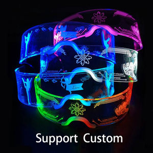 Nicro <span class=keywords><strong>Creative</strong></span> Custom Neon <span class=keywords><strong>Party</strong></span> Supplies Gafas Led El Wire Concert Festival Carnival Cheer up Prop Gafas de luz Led luminosas - Product Image 1