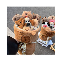 Mignon populaire Bouquet de fleurs d'eau rempli Animal jouet poupée Graduation et cadeau d'anniversaire pour enfants copines jouets en peluche