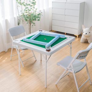 Mesa de juegos de cartas dominó molde soplado de material plástico plegable blanco - Product Image 1