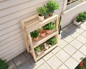 Étagère verticale pour plantes en <span class=keywords><strong>bois</strong></span> à 4 niveaux, support de jardin pour bricolage, <span class=keywords><strong>jardinière</strong></span>, <span class=keywords><strong>jardinière</strong></span> verticale surélevée, plan pour plantes succulentes - Product Image 5