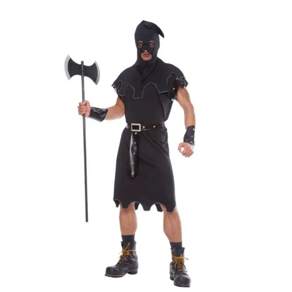 Cadılar bayramı Grim Reaper cellat Cosplay parti giyinmek yetişkin erkekler kostümleri maske parti kostüm