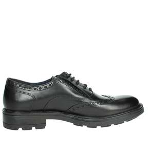 Chaussures habillées noires Oxford K-9971 pour hommes avec design à bout ailé et semelle en caoutchouc pour tenue formelle - Product Image 4