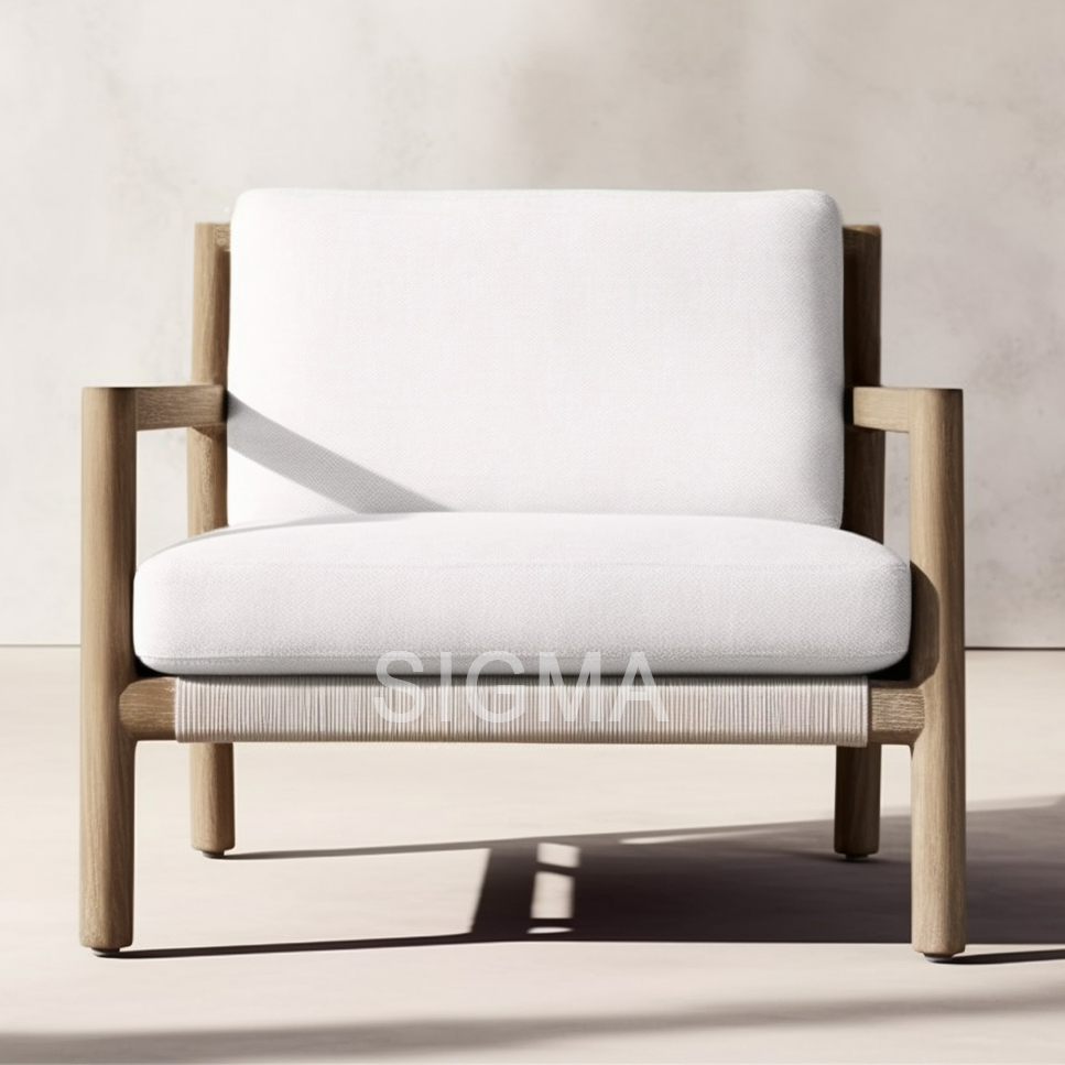 Modern Design  Wholesale Durable Luxury furniture  Solid Teak  Modern Sofa Set Garden Outside Patio  sofa set