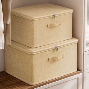 <b>Extra</b>-<b>Large</b> Collapsible <b>Storage</b> <b>Box</b> <b>with</b> <b>Lid</b> Multi-Purpose Linen Closet Organizer Bins - Product Image 4