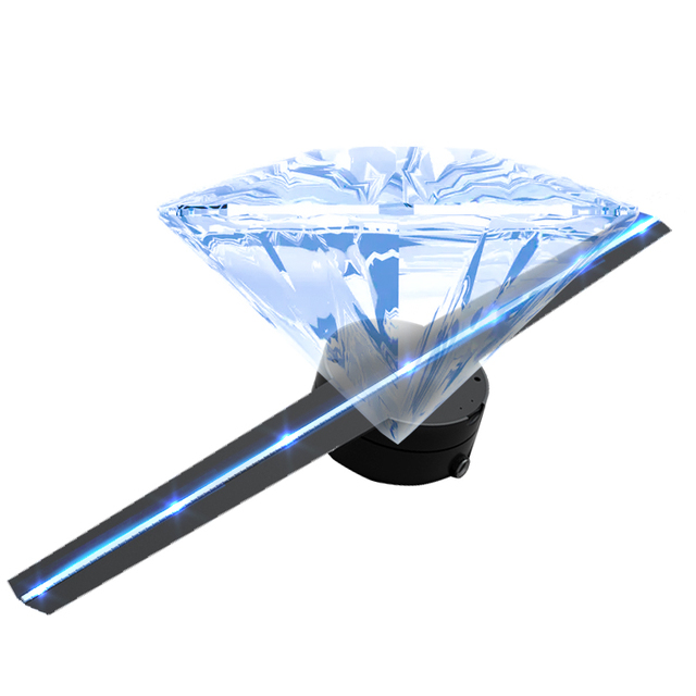 New 2 Blades Led Fan 3D Hologram Display Holographic Equipment Hologram Projector 3D Hologram Fan