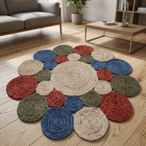 Stylish Oval Handwoven Jute Rug Eco Friendly Natural Fiber Handmade Floor <b>Carpet</b> for Home Interior Decor from India - Product Image 5