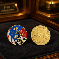 Pièce de collection Falcon Challenge Coin en métal, badge souvenir, vente en gros, logo personnalisé, cadeau OEM, imprimé UV, moulé sous pression, marque F-16 YunQi, Chine