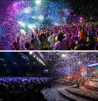 Machine à confettis à hauteur de jet, papier à effet de scène DMX, machine arc-en-ciel de 15 mètres pour la fête