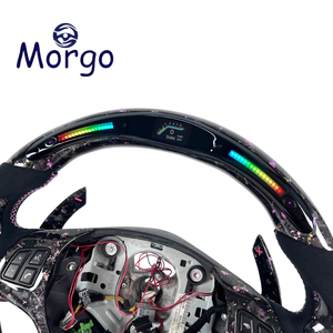 Accesorios Interiores para Automóviles, Volante de Fibra de Carbono Forjado con LED RPM para <span class=keywords><strong>BMW</strong></span> E92 E90 E93 M3 E84 E87 320 325 330 335 - Product Image 2