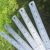 Règle en Acier Inoxydable 30 cm (300 mm) Métrique Impériale, Règle à Bois, Fourniture Directe du Fabricant, Matériau Bois et Métal