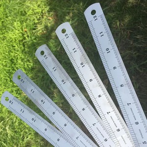 Thước đo bằng thép không gỉ 30cm (300mm), hệ mét và inch, thước gỗ, cung cấp trực tiếp từ nhà sản xuất, chất liệu gỗ và kim loại - Product Image 4