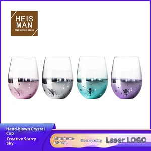 Bouteille d'eau sans couvercle en forme d'œuf <span class=keywords><strong>de</strong></span> <span class=keywords><strong>Cupidon</strong></span> soufflée à la main, résistante aux hautes températures, finition électroplaquée, personnalisable - Product Image 2