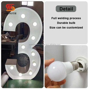 ตัวอักษรกระโจมโลหะสำหรับตกแต่งงานปาร์ตี้วันเกิดงานแต่งงานตัวหนังสือไฟ LED - Product Image 2