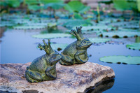 Artisanat métallique de haute qualité, style européen, grenouille du roi en fonte, décoration de jardin et de cour, ornements pour la maison, vente en gros