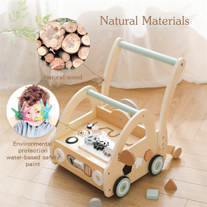 Offre Spéciale – Centre d'activités multifonctionnel en bois certifié CE CPC pour enfants – Trotteur d'apprentissage unisexe pour bébés - Product Image 3