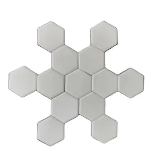 Wear-resisting ceramic Mosaic mesh cloth paste Mosaic ceramic piece hexagonal porcelain piece wear-resisting porcelain piece