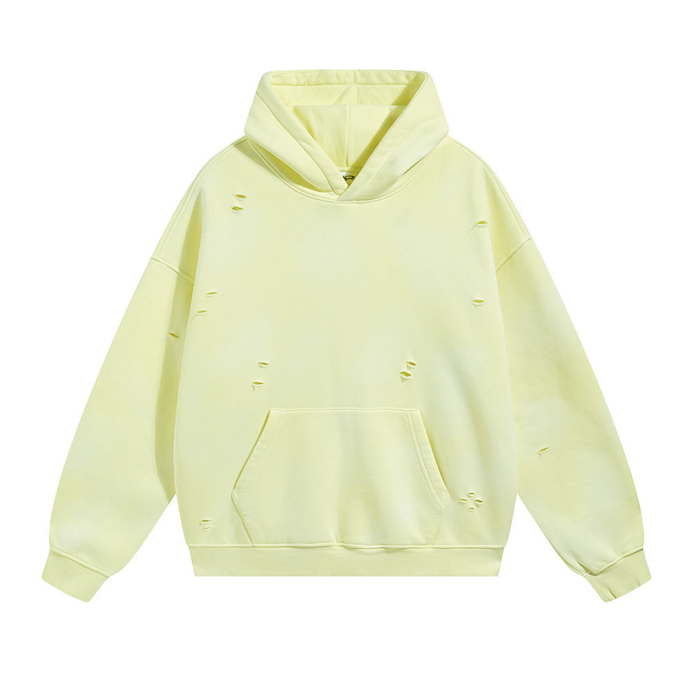 Lemon yellow Spray Paint Hoodie