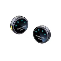 Mini micrófono de botón magnético para fotografía móvil, micrófono inalámbrico recargable compatible con teléfonos inteligentes