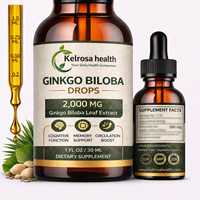 Complément alimentaire OEM pour la santé, extrait biologique de Ginkgo Biloba, gouttes liquides pour la santé du cerveau