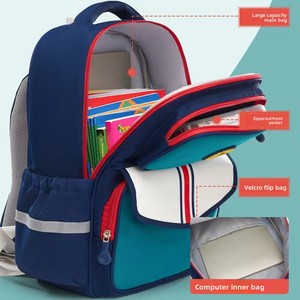 Mochila Escolar Ligera de Gran Capacidad con Protección de Columna Vertebral, Estilo Inglés, para Estudiantes de Primaria de 1.º a 6.º Grado - Product Image 2